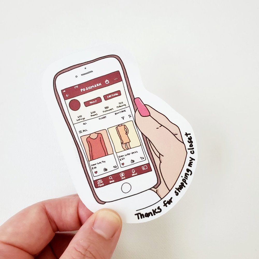 LB014 Poshmark App Thank You Sticker [Price Firm]
